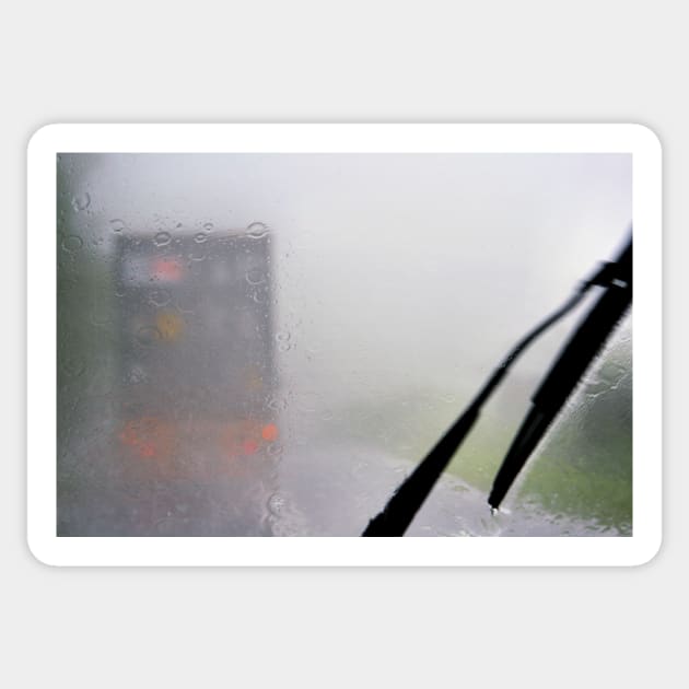 Terrifying: Looking Through A Glass Darkly: Monsoon, Borneo Sticker by Carole-Anne